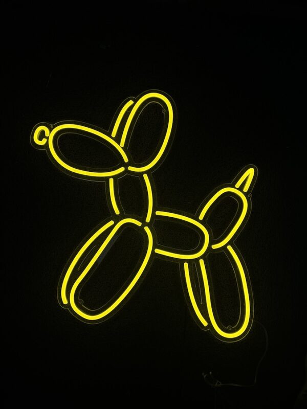 balloon dog yellow neon sign cute room decor
