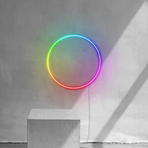 RGB circle neon sign