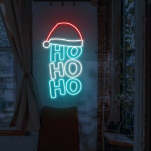 santa hat custom neon sign for Christmas