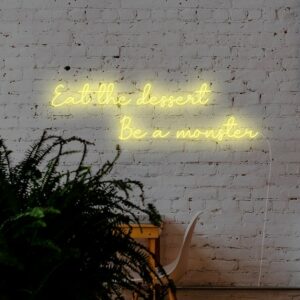 be a monster yellow neon light for home decor