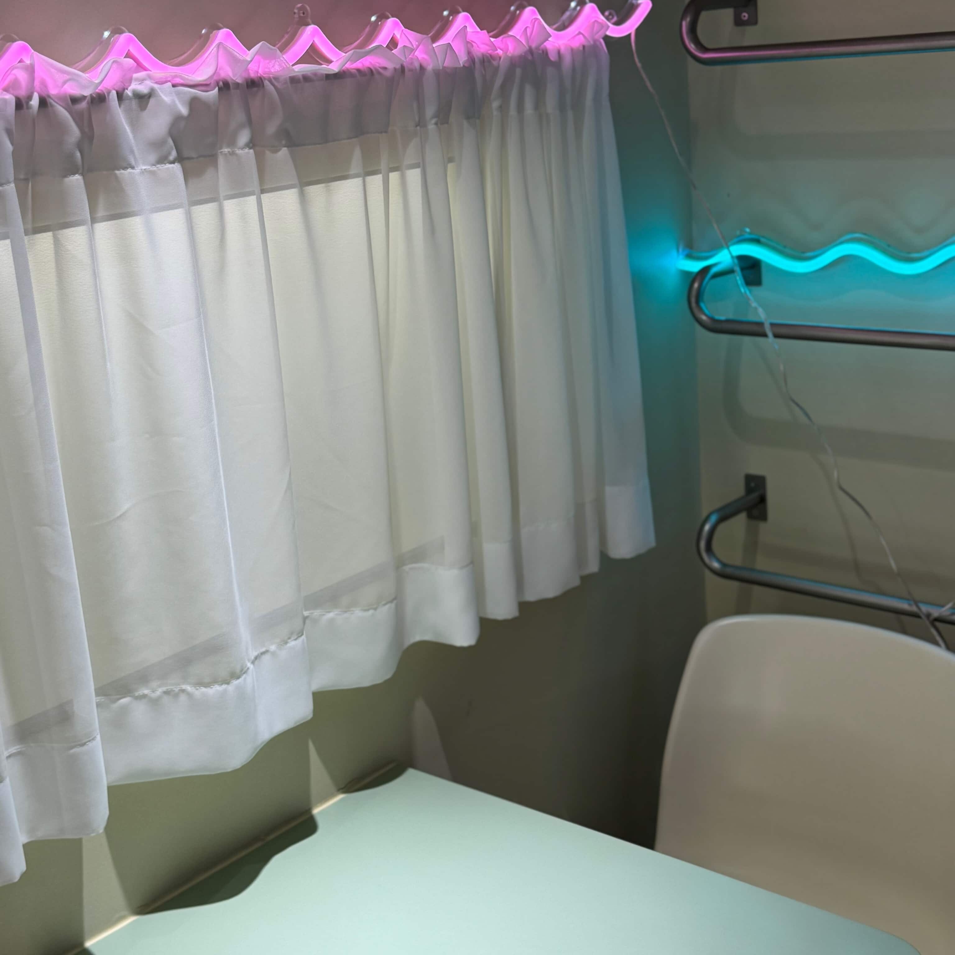 Wave Together wavy lines Neon Sign in bus