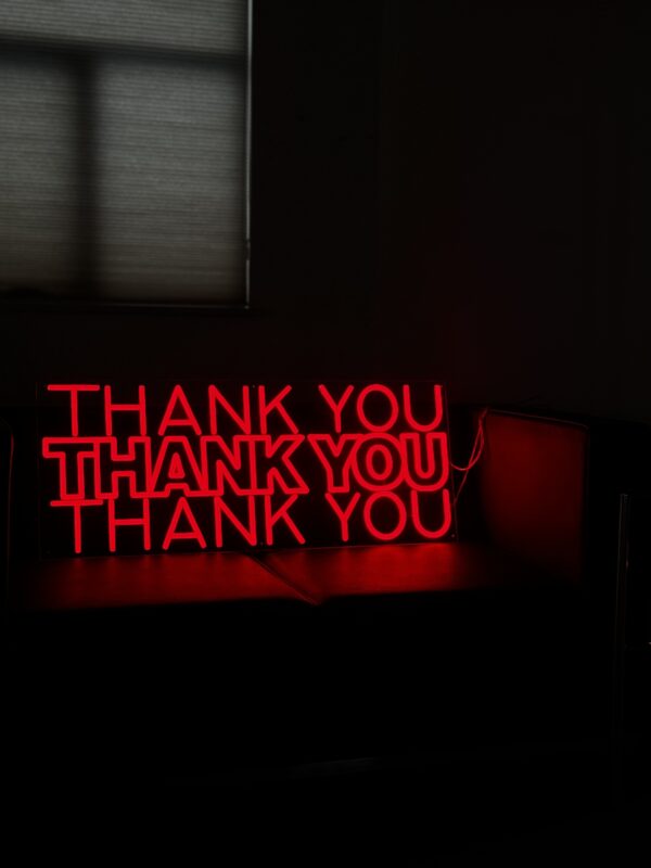 thank you restaurant business neon sign