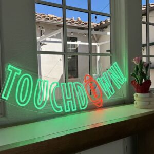 touchdown football led neon sign
