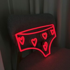 valentines heart panty neon sign great gift for valentines day