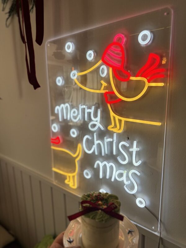 Sausage Dog holiday led neon sign