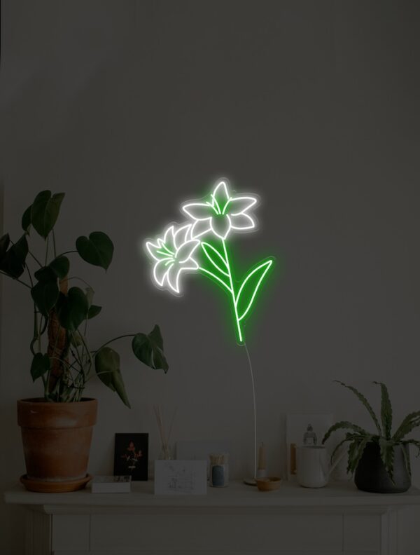 easter lily easter decor neon plant light