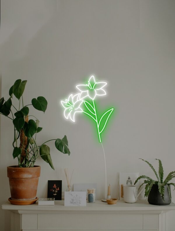 easter lily room decor neon sign