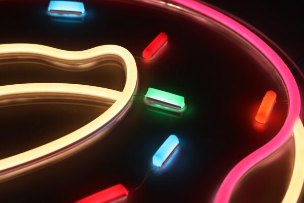 cute donut sweet pink neon sign led neon