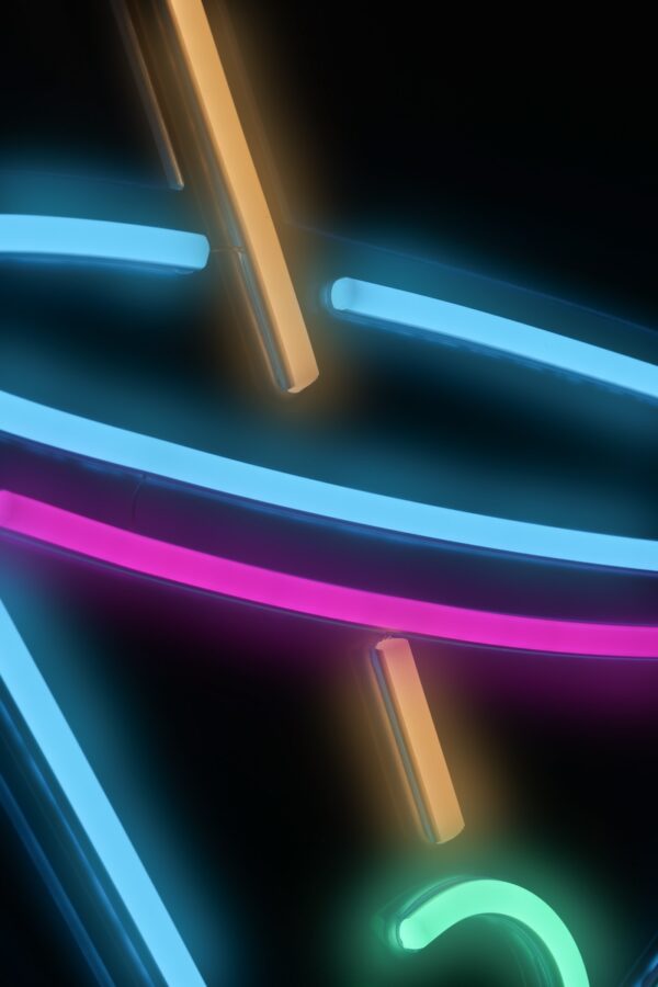 martini glass neon sign