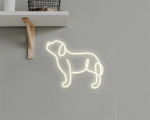 cute dog neon sign home decor