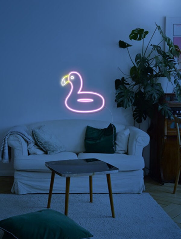 flamingo home decor neon sign
