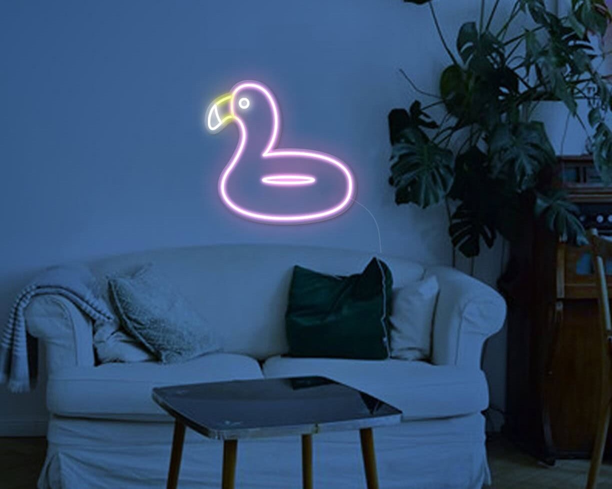 flamingo home decor neon sign