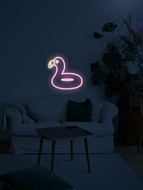 flamingo neon sign summer decor
