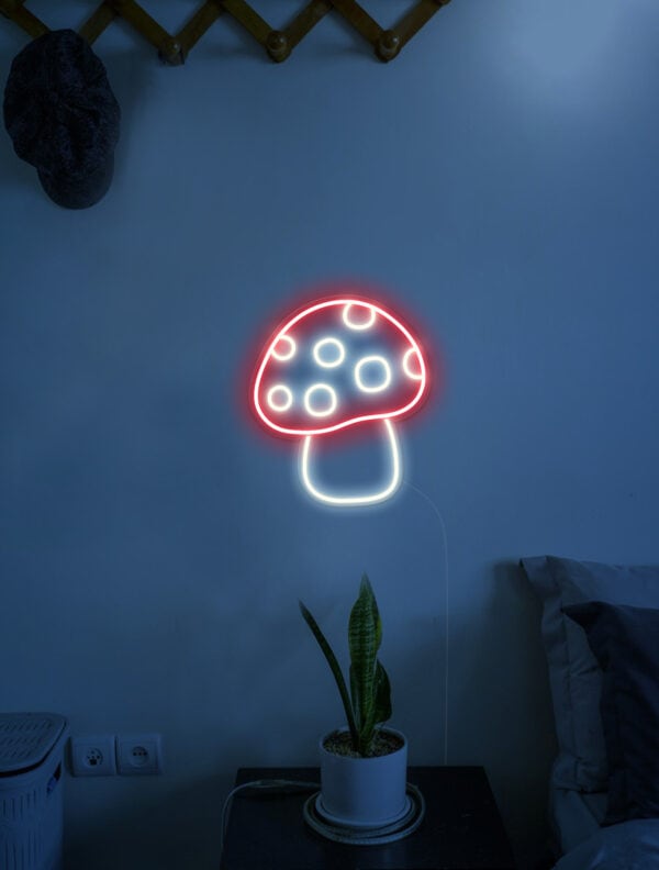 mushroom neon sign home decor