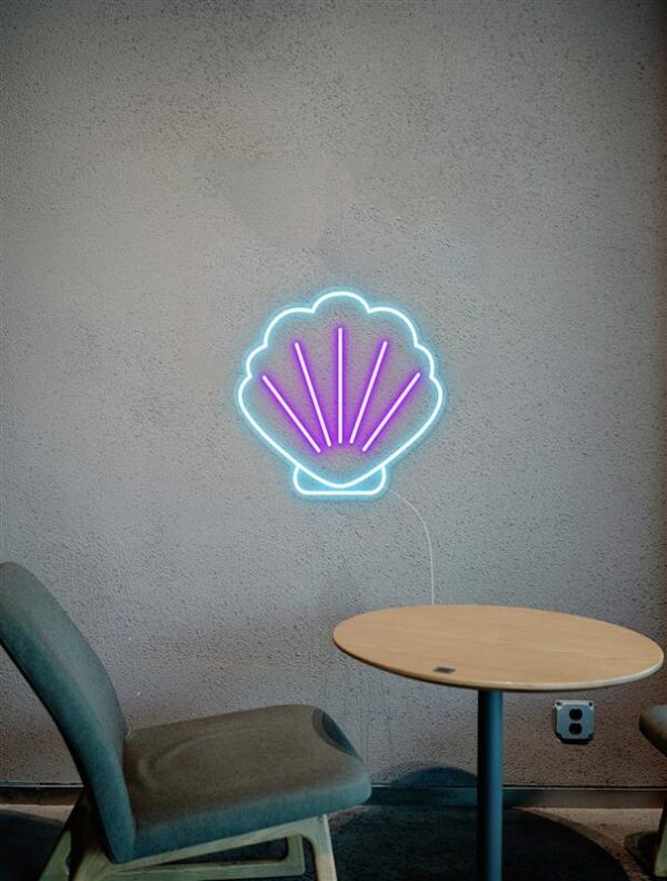 seashell neon light summer party