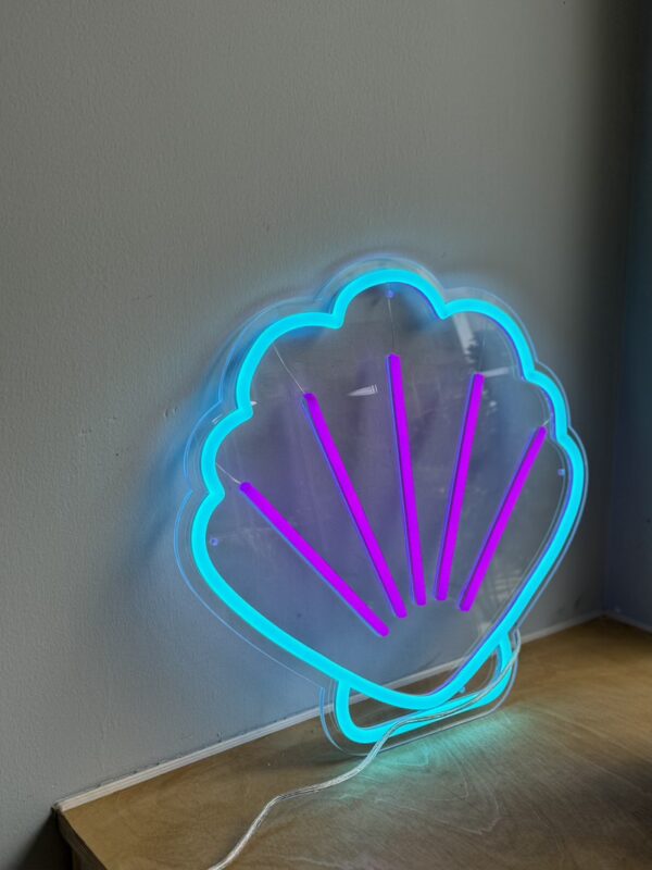 seashell purple and ice blue neon light home decor