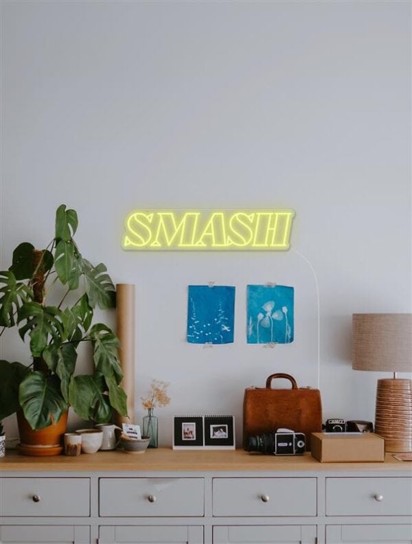 smash neon sign home decor