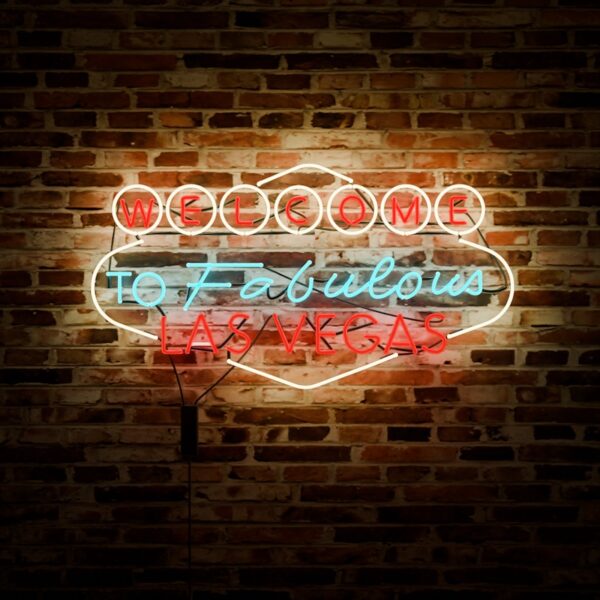 welcome to fabulous las vegas glass neon sign