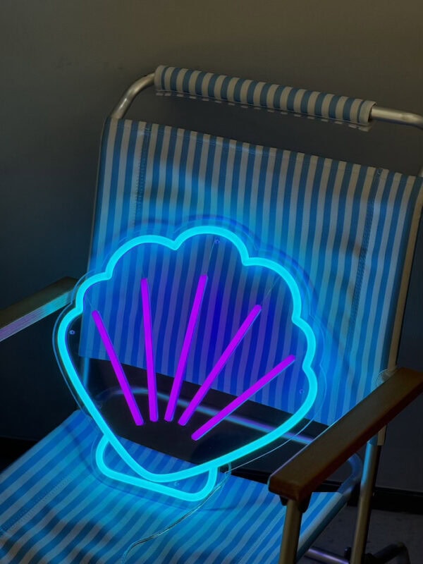 seashell summer party decor neon sign
