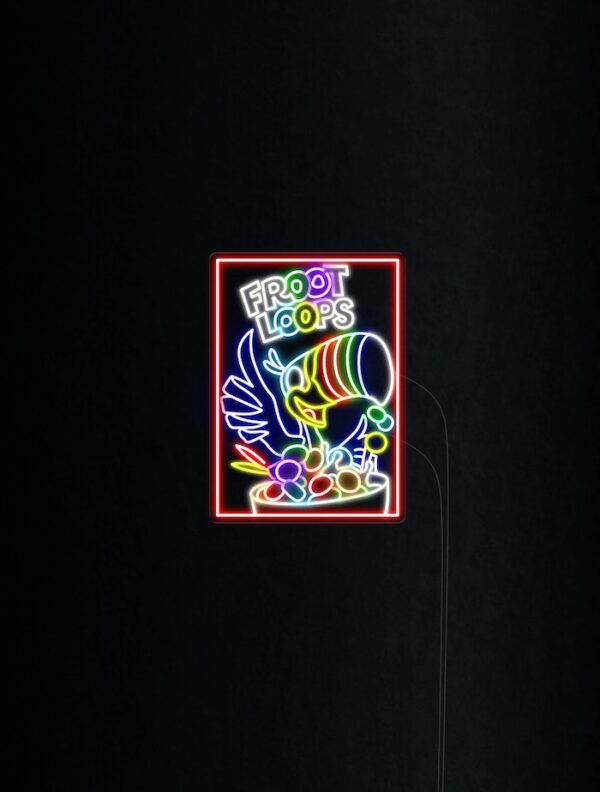 Froot Loops Cereal Neon Sign