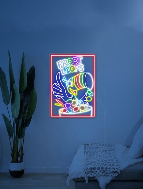Froot Loops Cereal Neon Sign