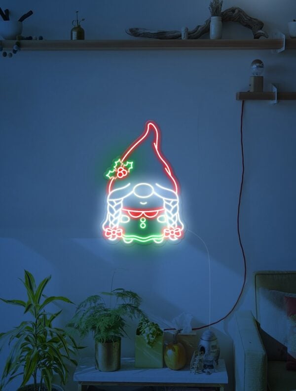 Gnome Girl Christmas Sign