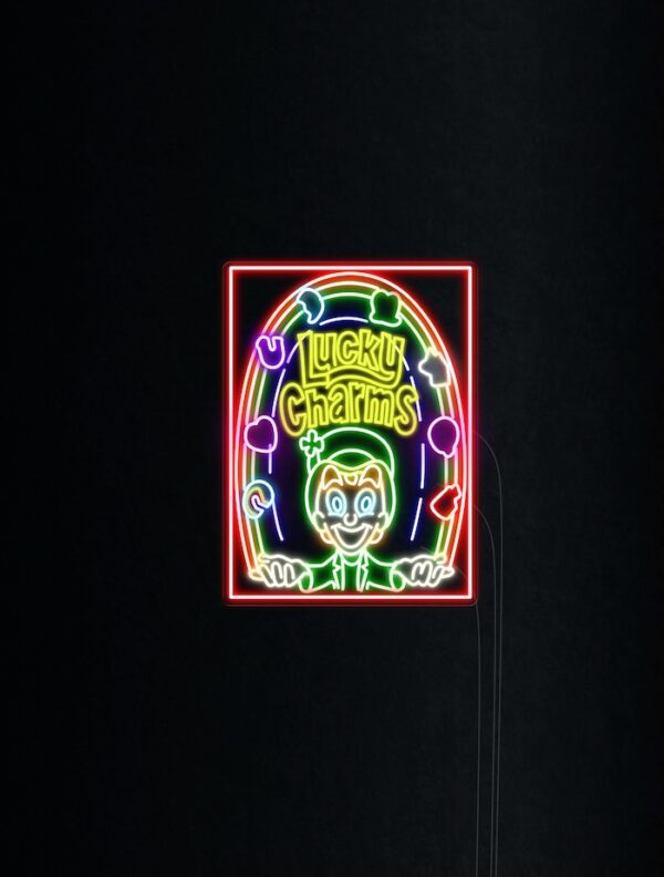 Lucky Charms Cereal Neon Sign
