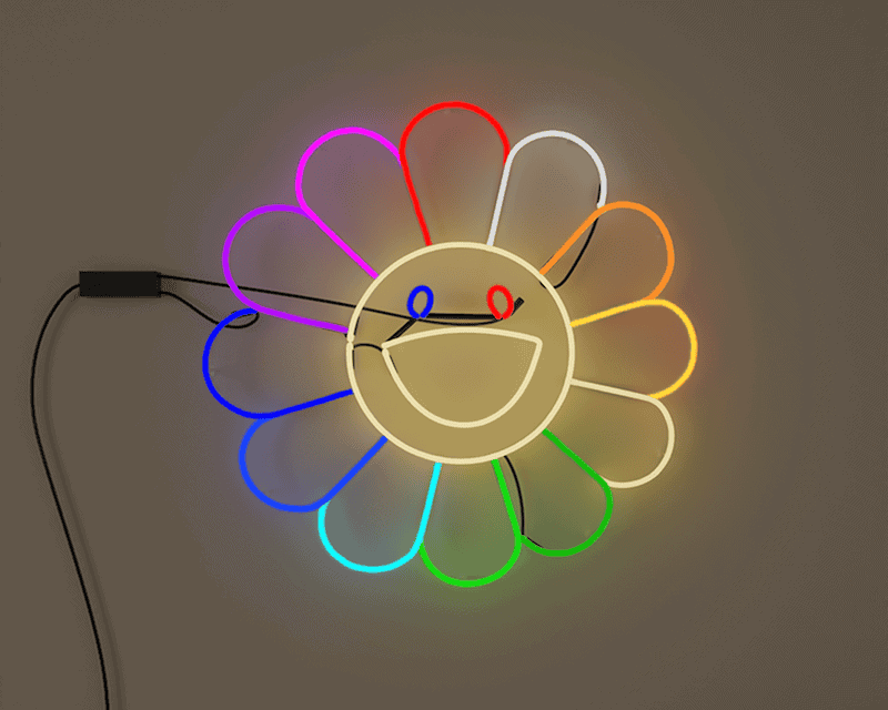 SMILEY face vintage neon sign glass neon