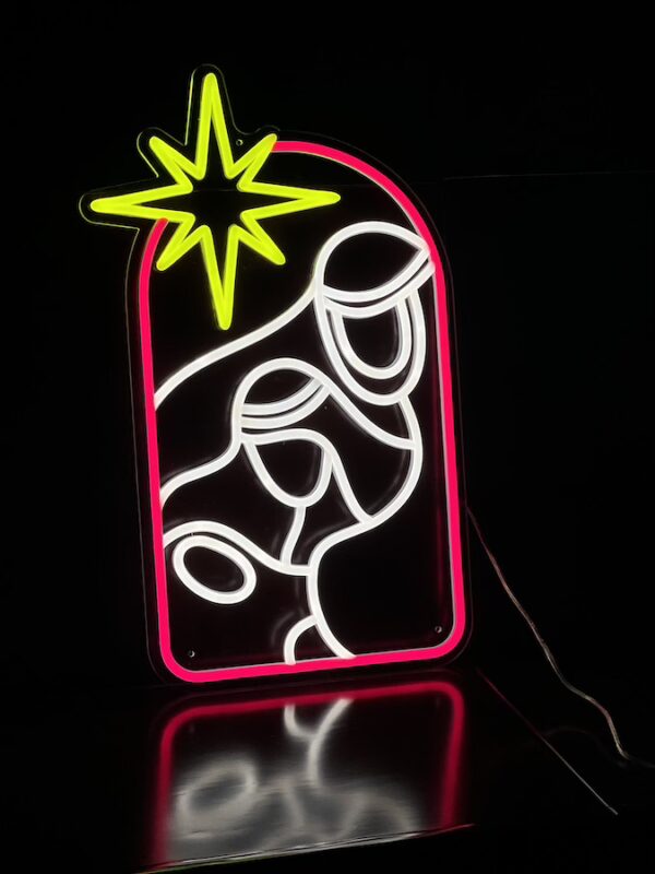 The Star Christmas Neon Sign red and white neons sign wall decor