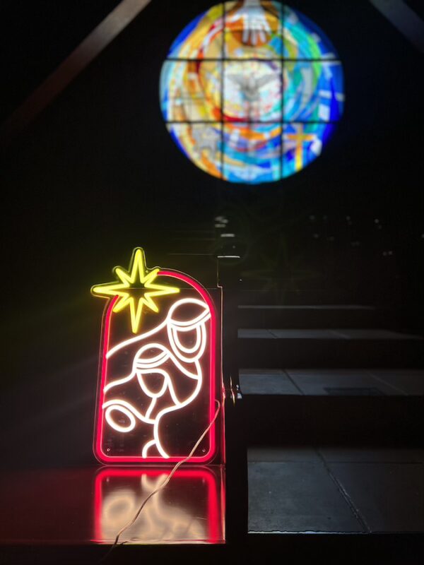 The Star Christmas Neon Sign with colored glass