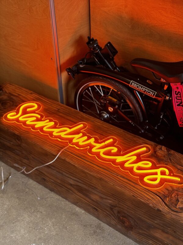 sandwichers led neon sign for restaurant
