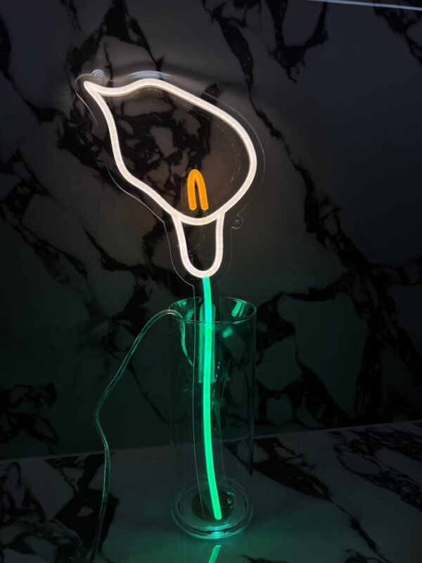 calla lily room decor neon sign spring