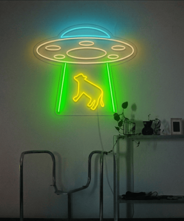 Alien Abduction Cow room decor