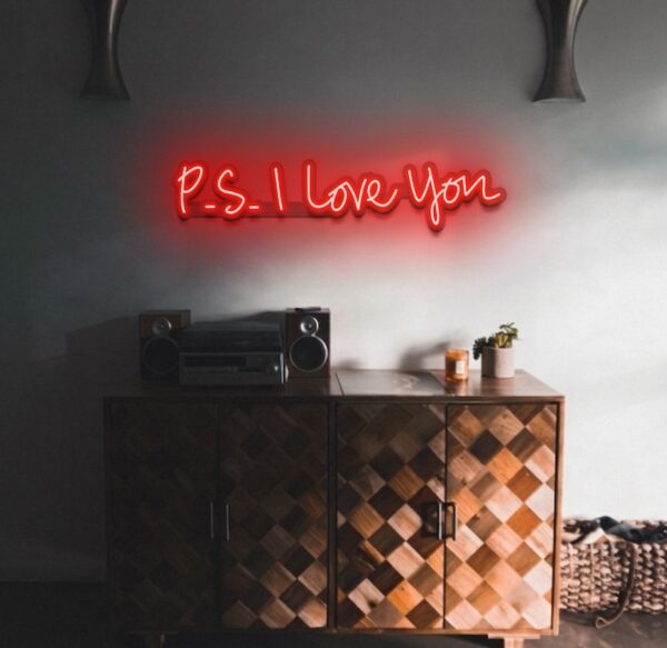 P.S. I love you Neon Sign red neon sign