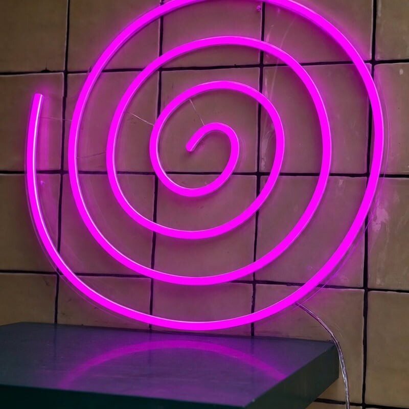 Spiral Circle Abstract room Decor Neon Light