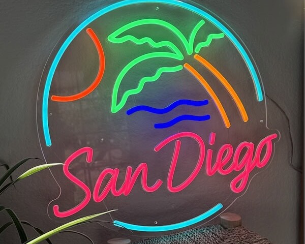san diego city charm neon sign