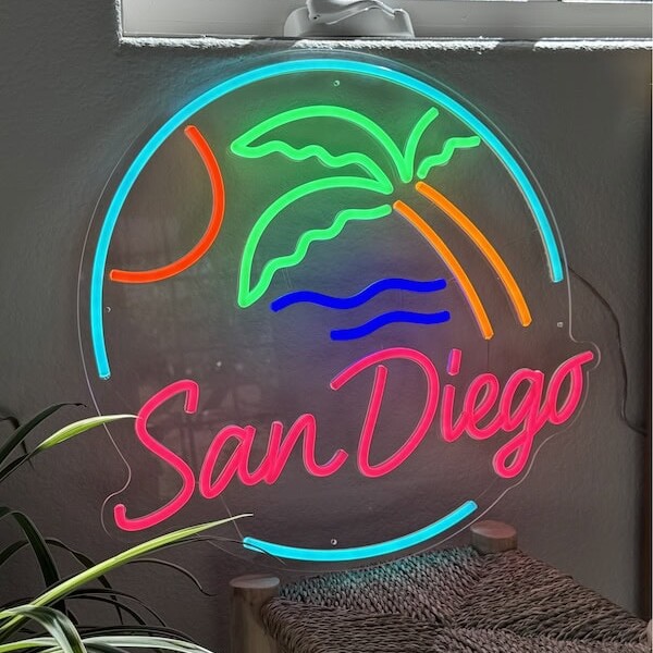 san diego city charm neon sign